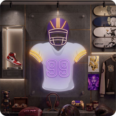 LAR Jersey Football Neon Artwork Sign