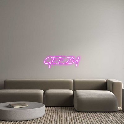 Custom Name Neon Sign GEEZY