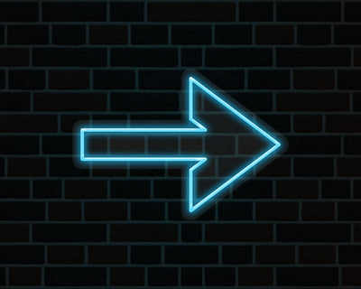 Right Arrow Neon Sign