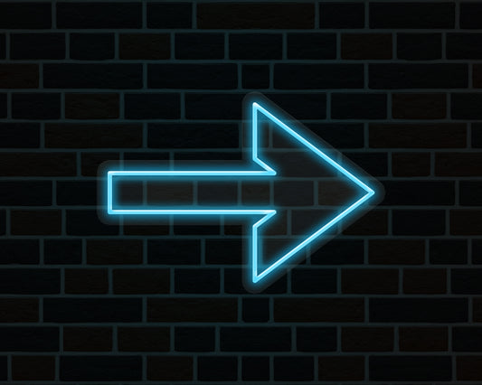 Right Arrow Neon Sign