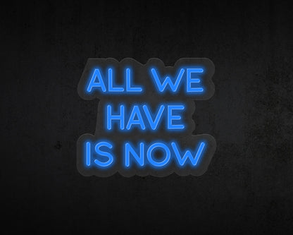 All We Have Is Now Neon Sign
