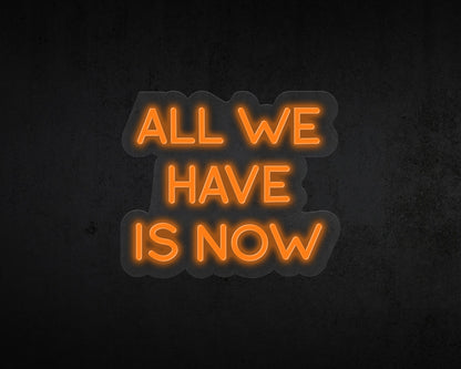 All We Have Is Now Neon Sign