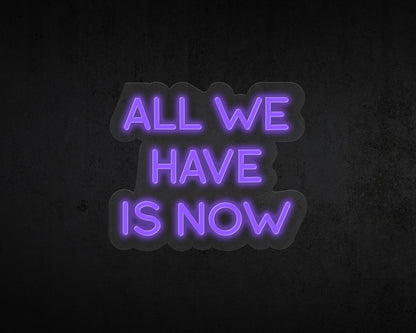 All We Have Is Now Neon Sign