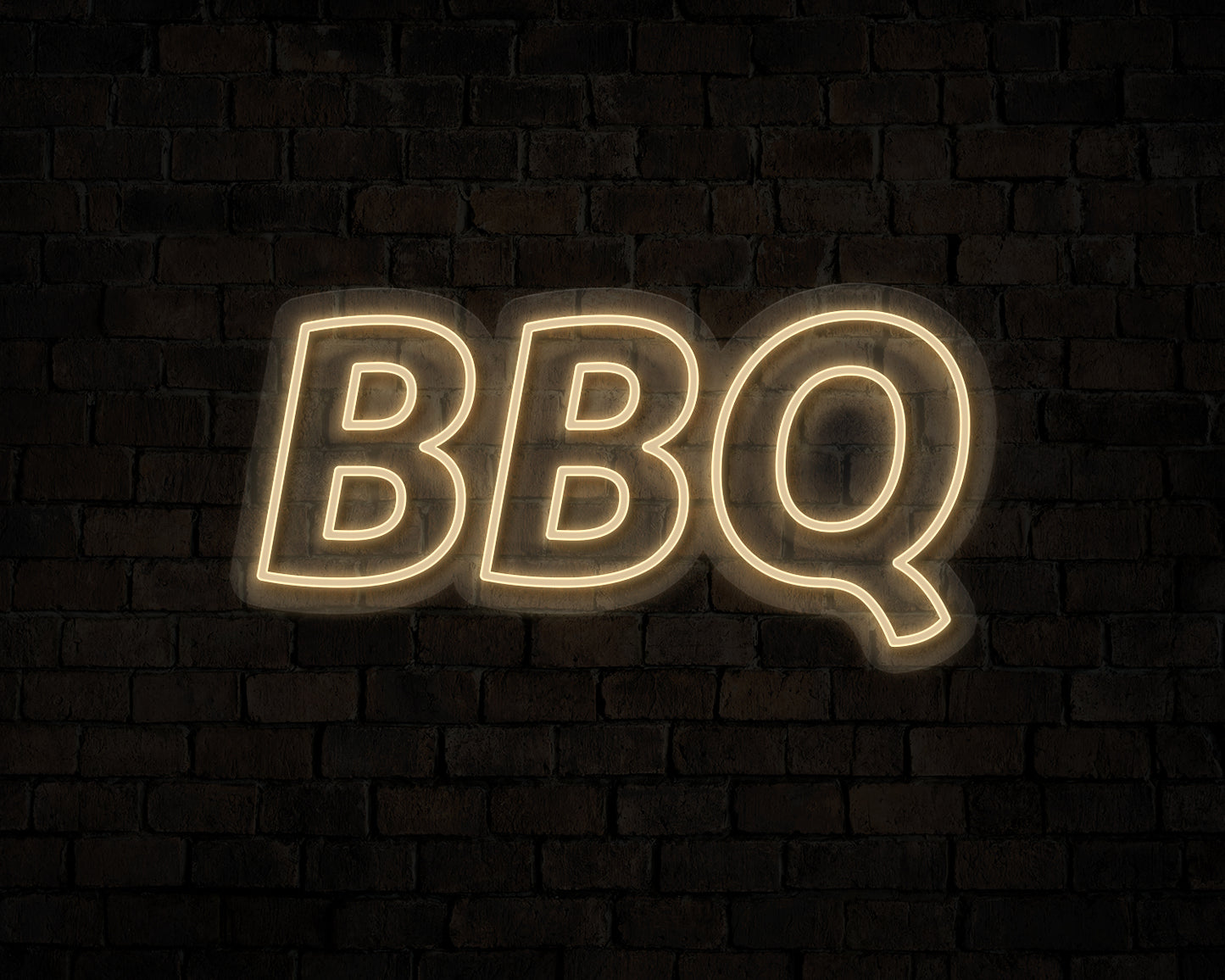 Blocky BBQ Neon Sign