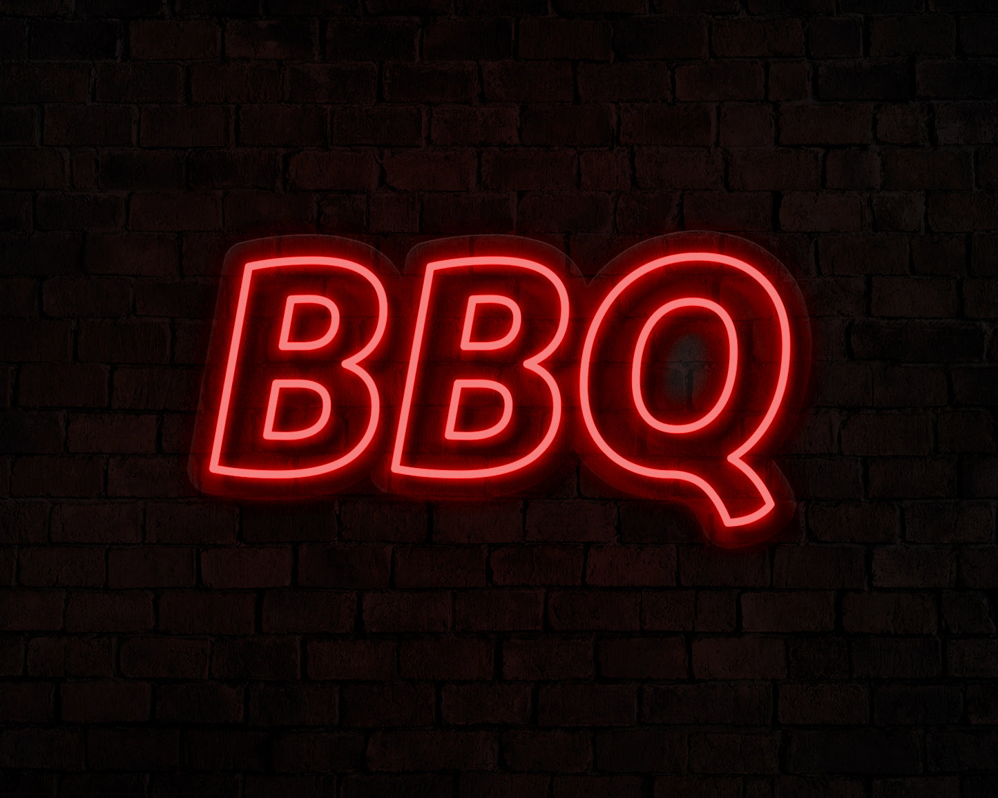 Blocky BBQ Neon Sign