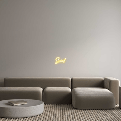 Custom Name Neon Sign Social