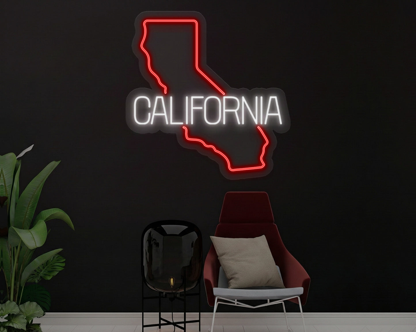 California Map Neon Sign