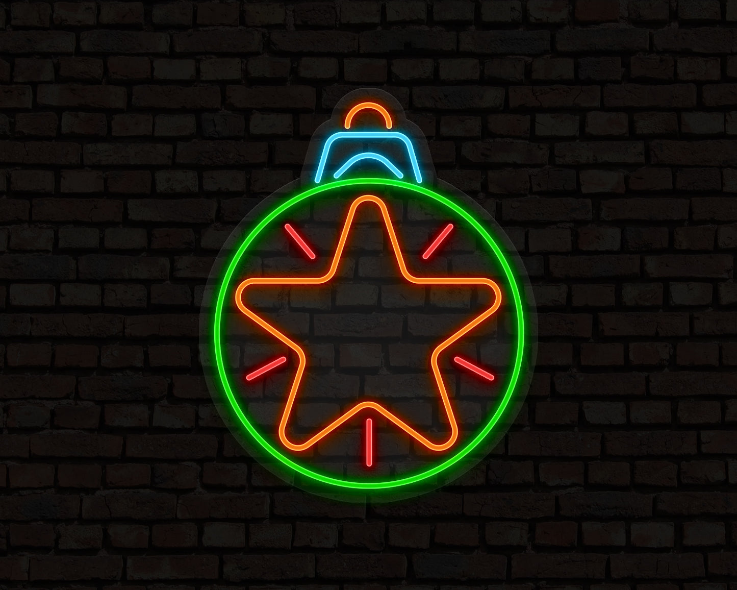 Christmas Star Ball Neon Sign