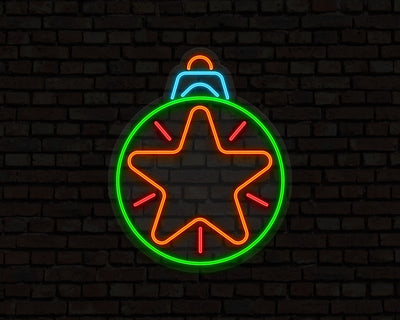 Christmas Star Ball Neon Sign