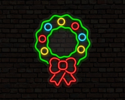 Christmas Wreath Neon Sign