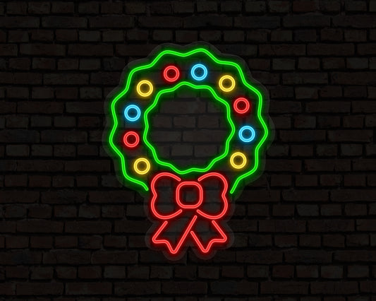 Christmas Wreath Neon Sign