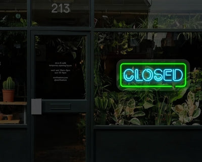 Closed Neon Sign