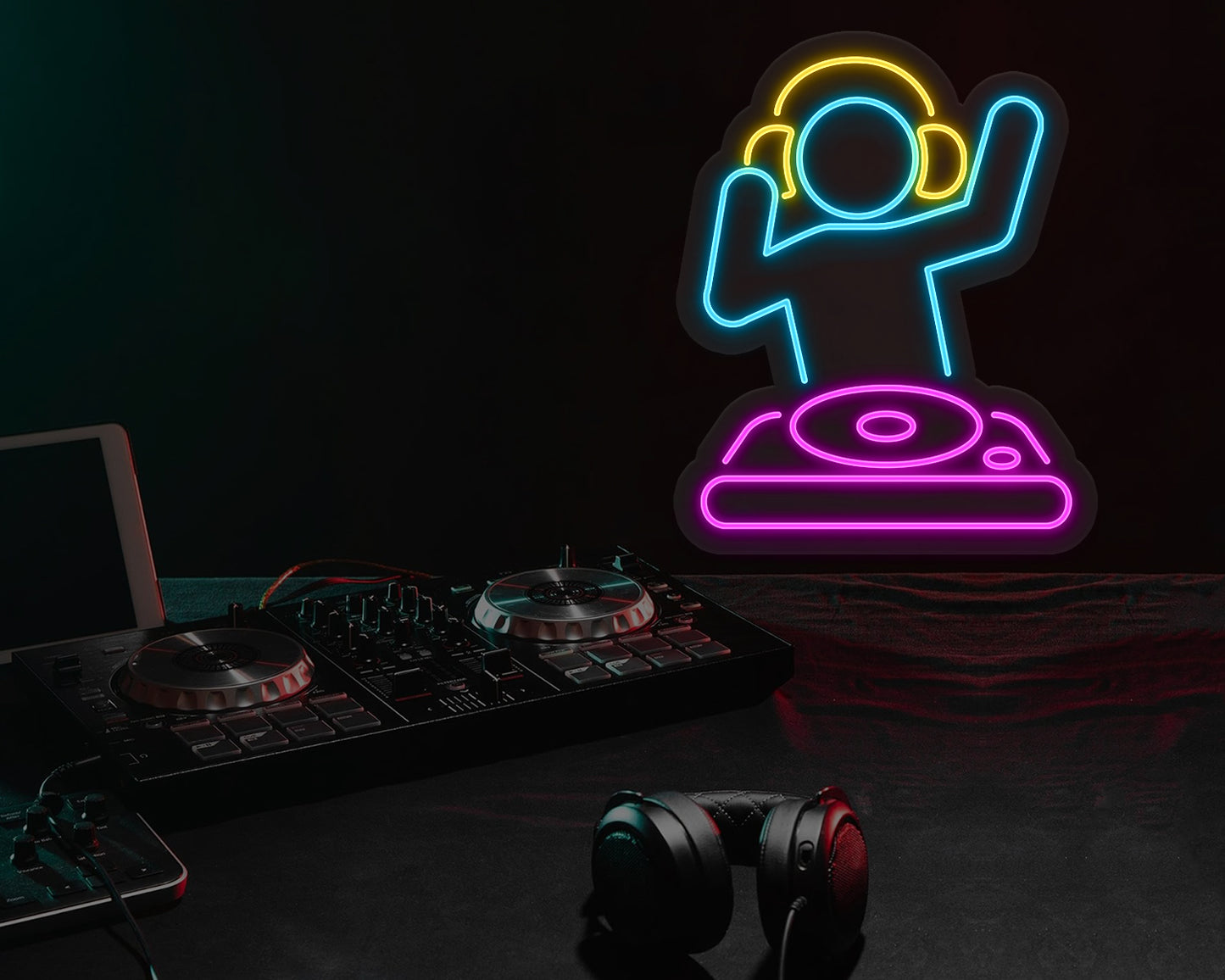 DJ Player Neon Sign