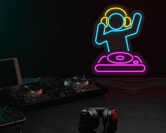 DJ Player Neon Sign