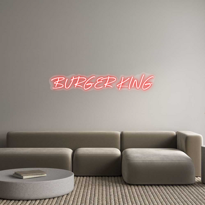 Custom Name Neon Sign BURGER KING