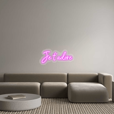 Custom Name Neon Sign Je t'adore