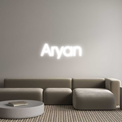 Custom Name Neon Sign Aryan