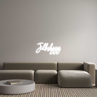 Custom Name Neon Sign Jdhsbjejej