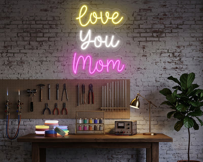 Love You Mom Neon Sign