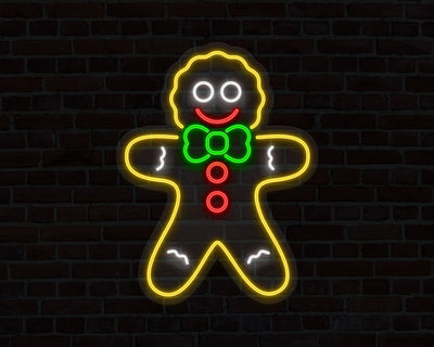 Gingerbread Man Neon Sign