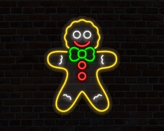 Gingerbread Man Neon Sign