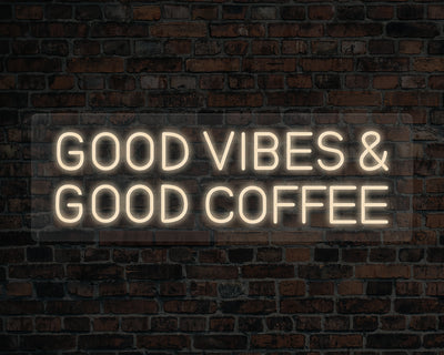 Good Vibes & Good Coffee Neon Sign