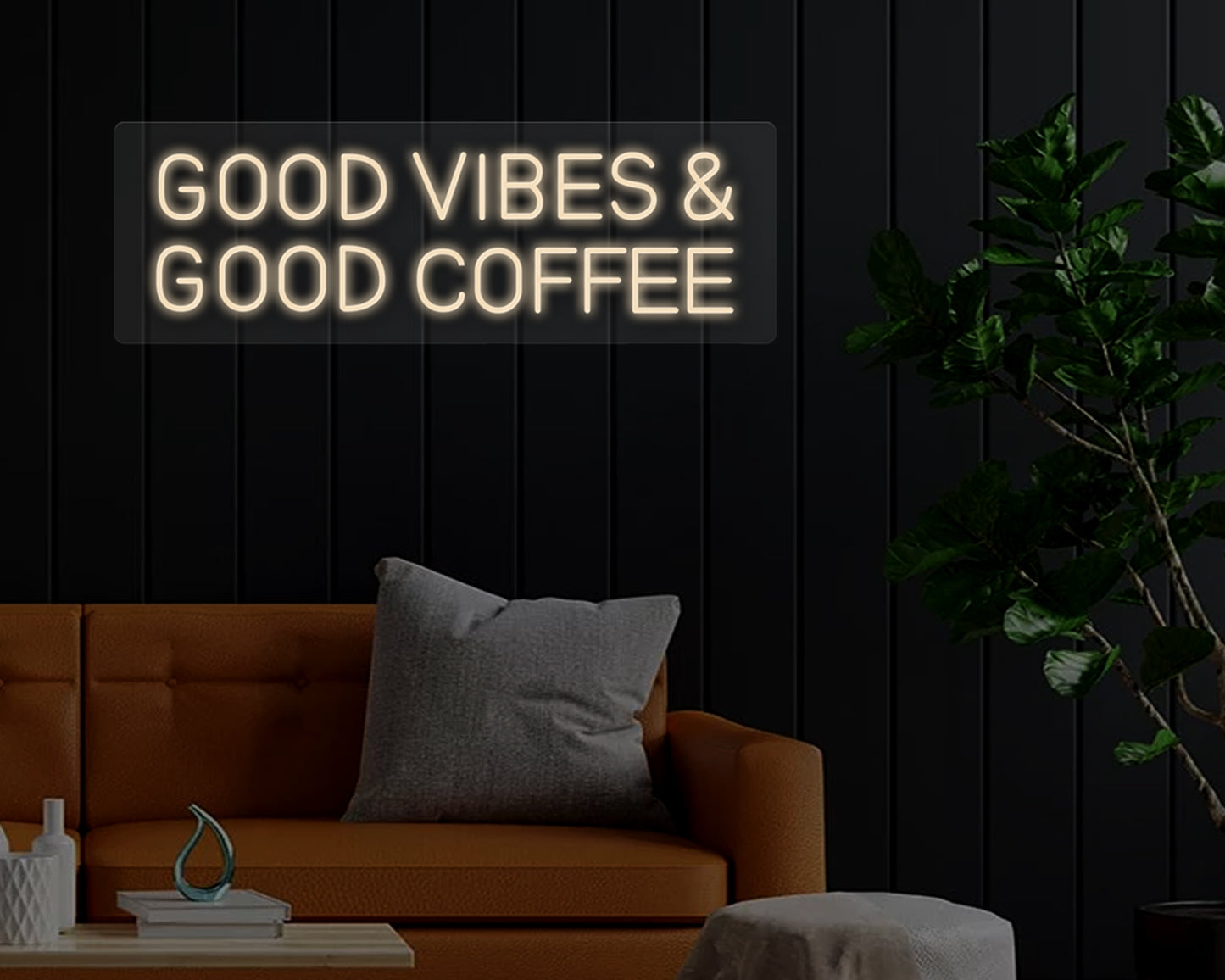Good Vibes & Good Coffee Neon Sign
