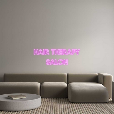 Custom Name Neon Sign HAIR THERAPY SA...