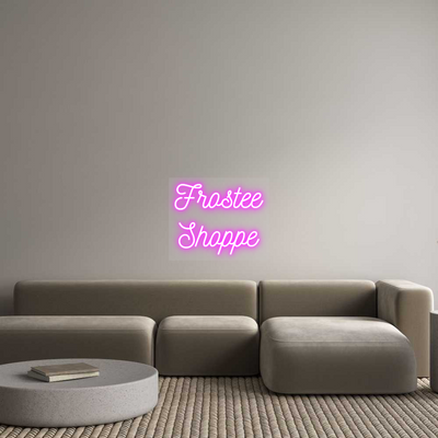 Custom Name Neon Sign Frostee Shoppe