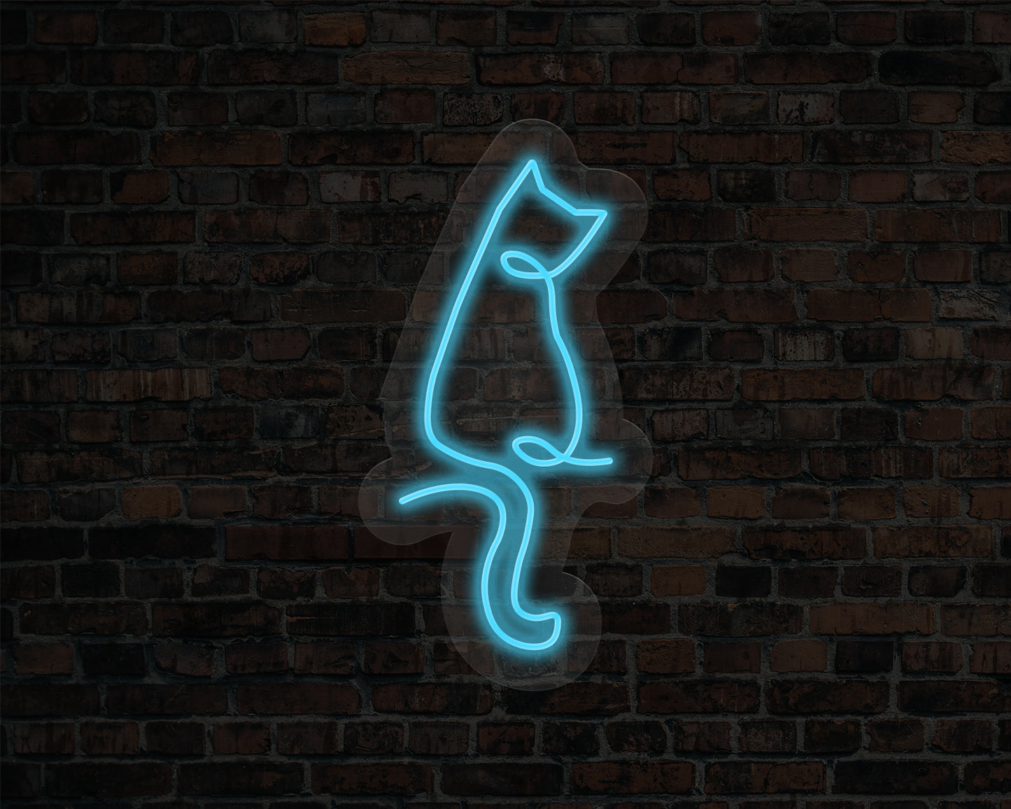 Line Art Cat Neon Sign