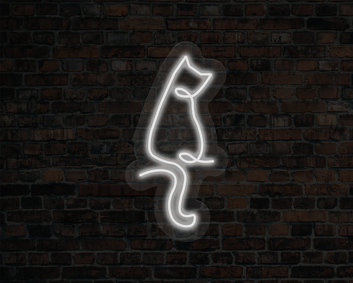 Line Art Cat Neon Sign