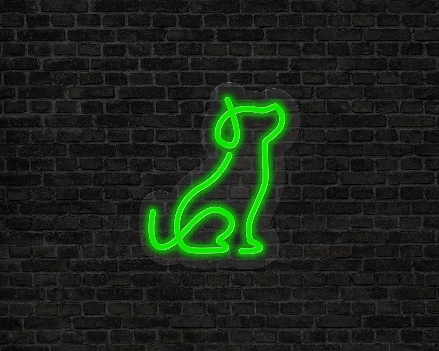 Line Art Dog Neon Sign