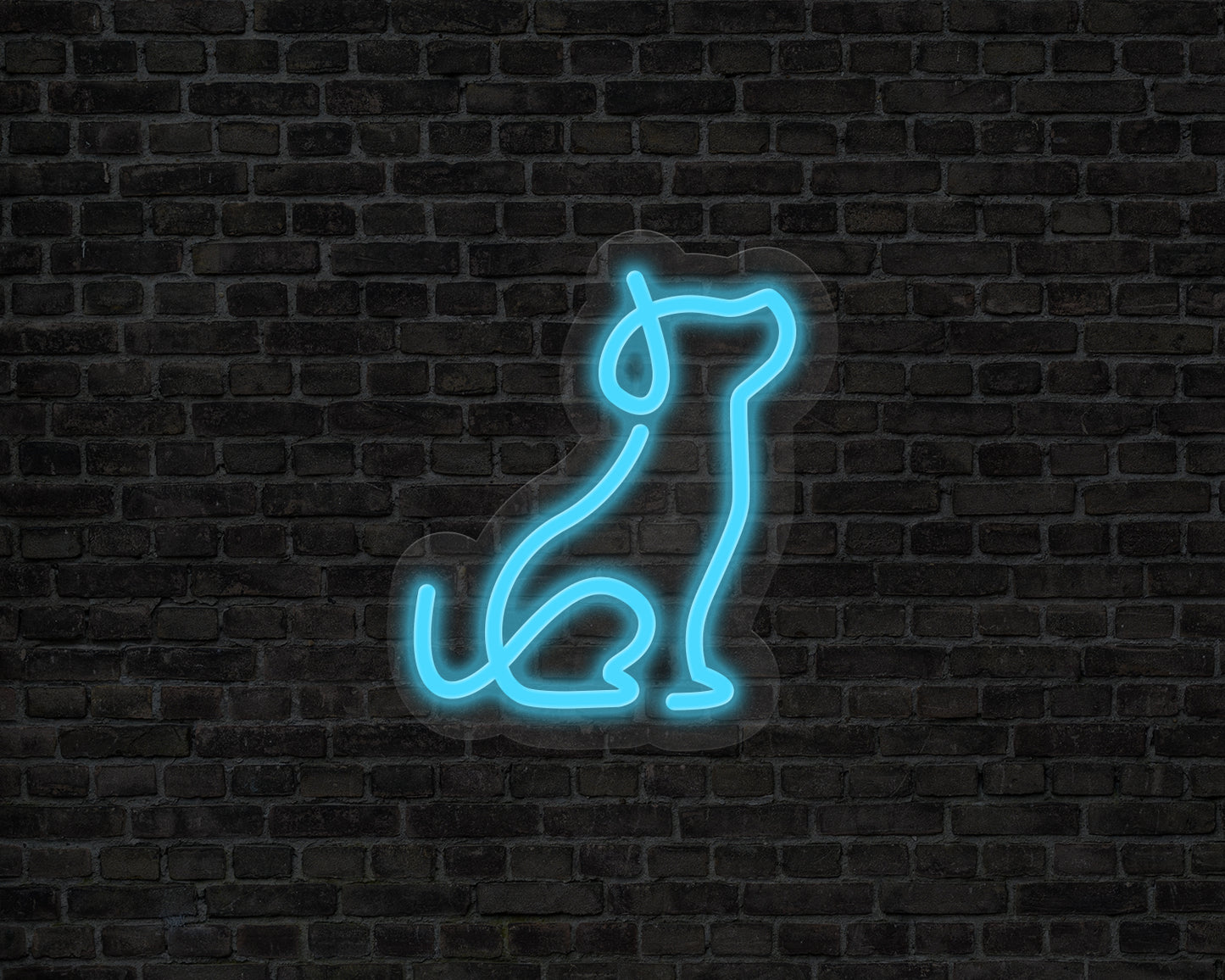 Line Art Dog Neon Sign
