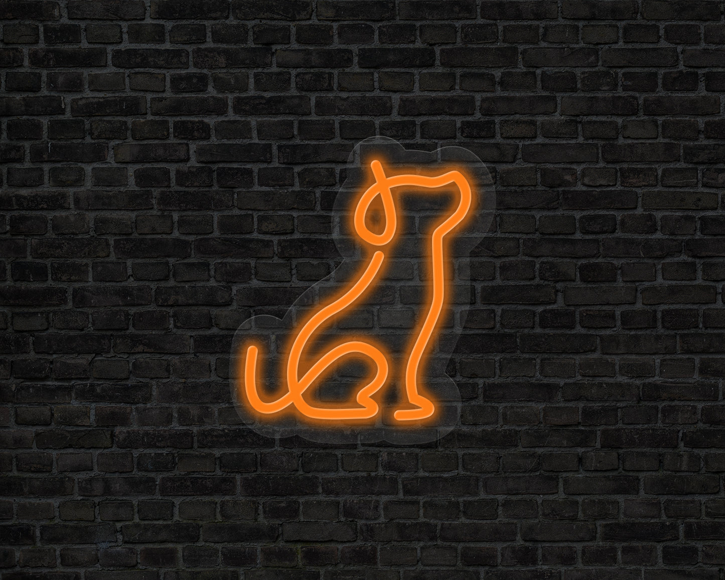 Line Art Dog Neon Sign