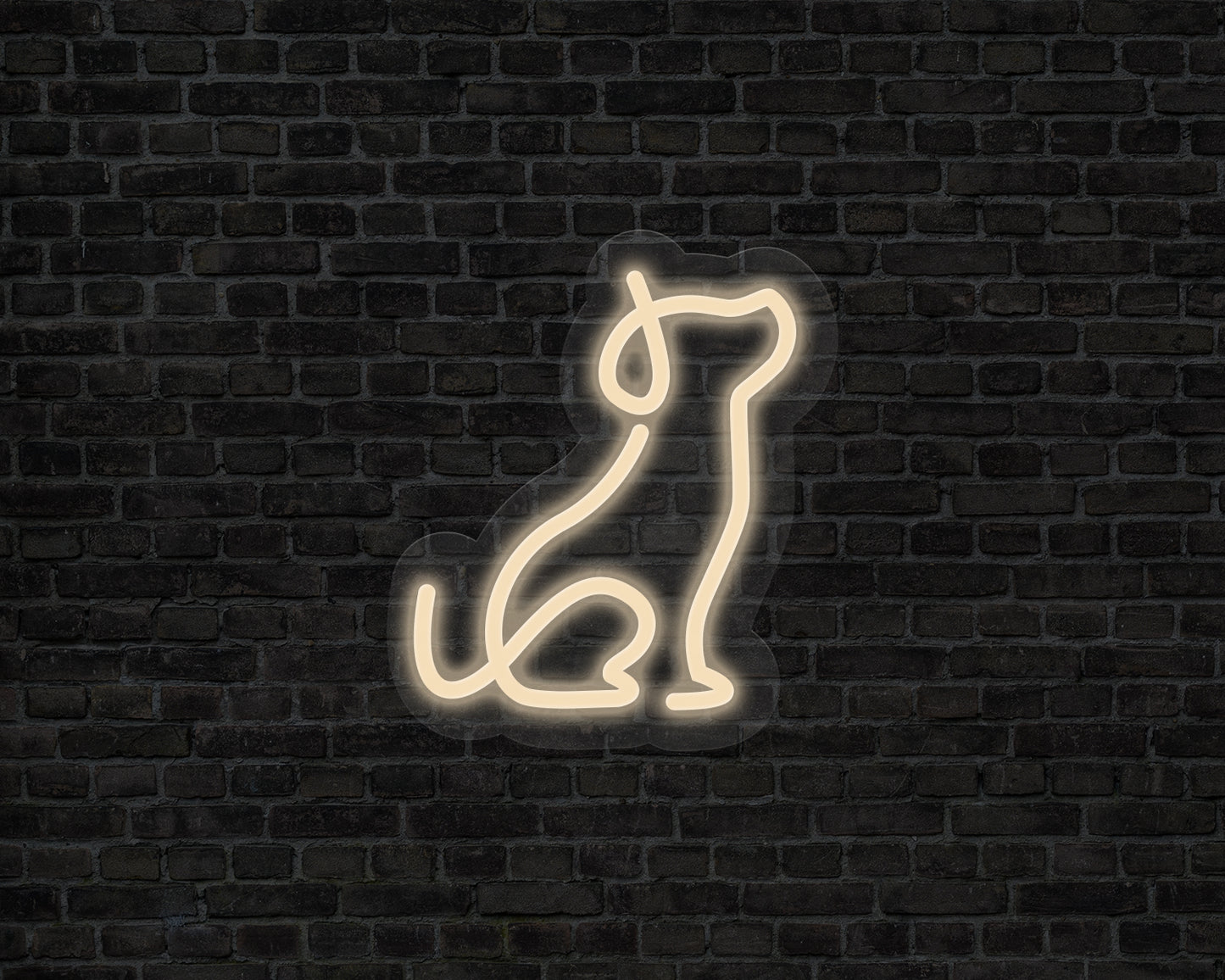 Line Art Dog Neon Sign