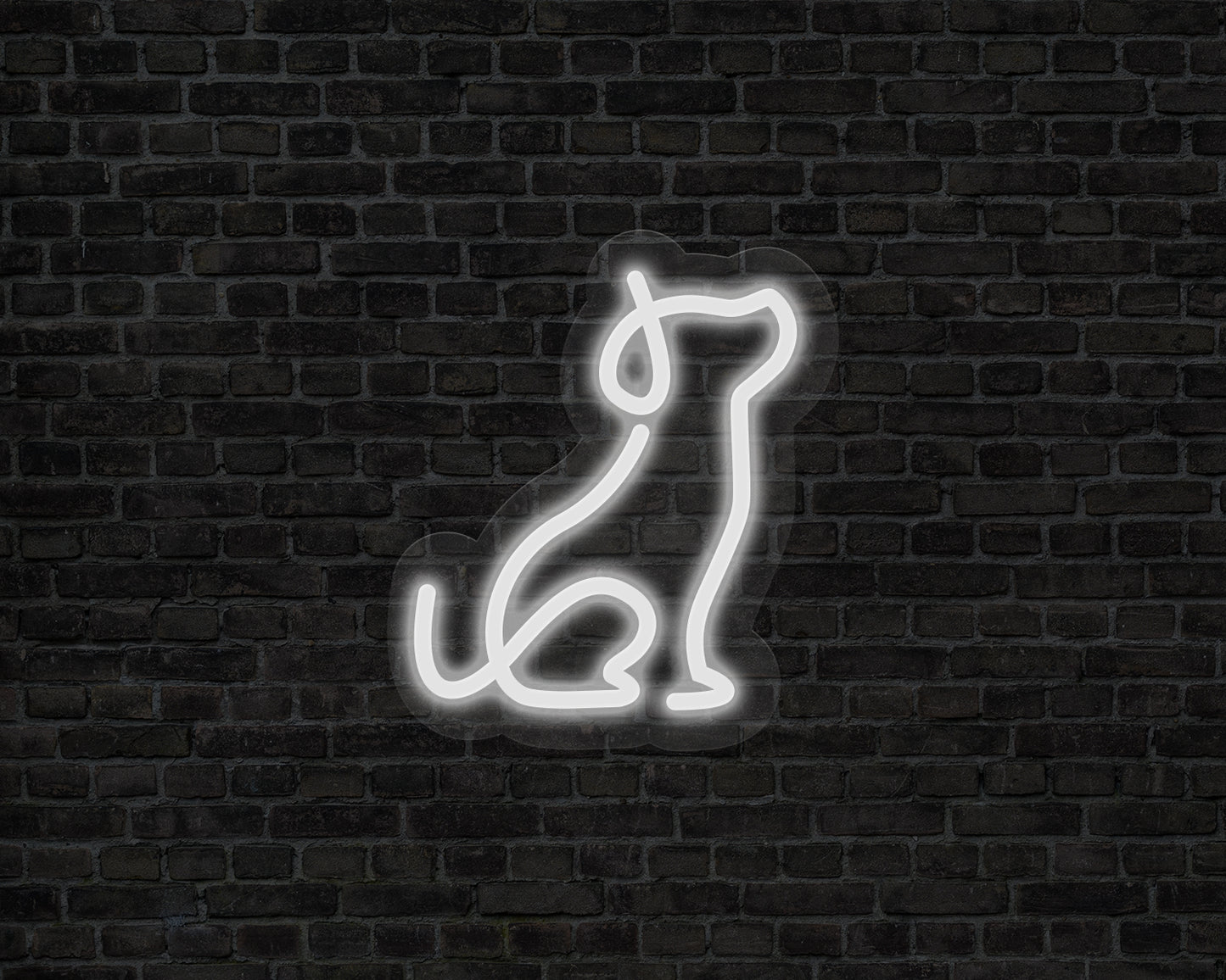 Line Art Dog Neon Sign