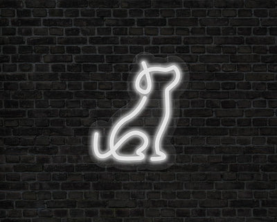 Line Art Dog Neon Sign