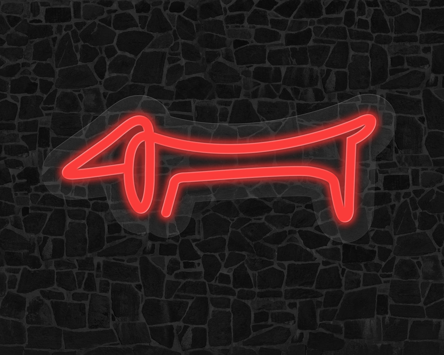Line Art Sausage Neon Sign