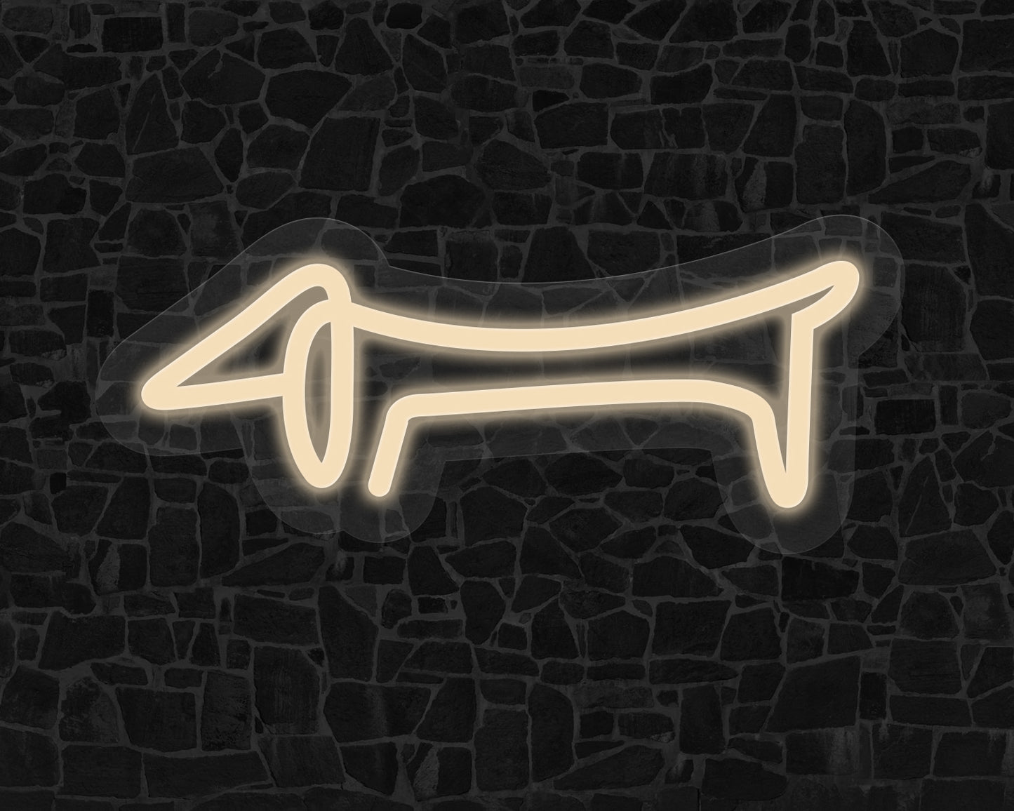 Line Art Sausage Neon Sign