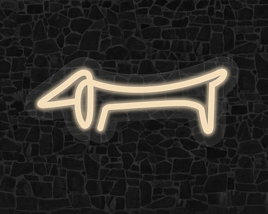 Line Art Sausage Neon Sign