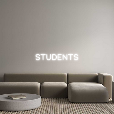 Custom Name Neon Sign STUDENTS
