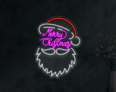 Merry Christmas Santa Neon Sign