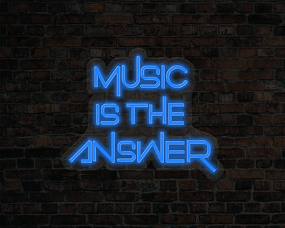 Music is The Answer Neon Sign