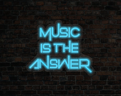 Music is The Answer Neon Sign