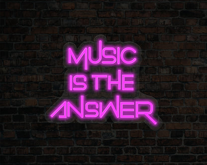 Music is The Answer Neon Sign