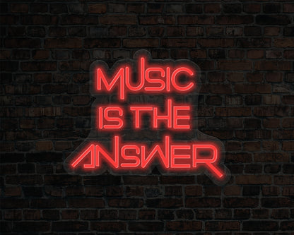 Music is The Answer Neon Sign