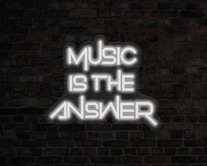 Music is The Answer Neon Sign