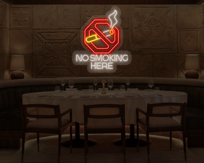 No Smoking Here Neon Sign