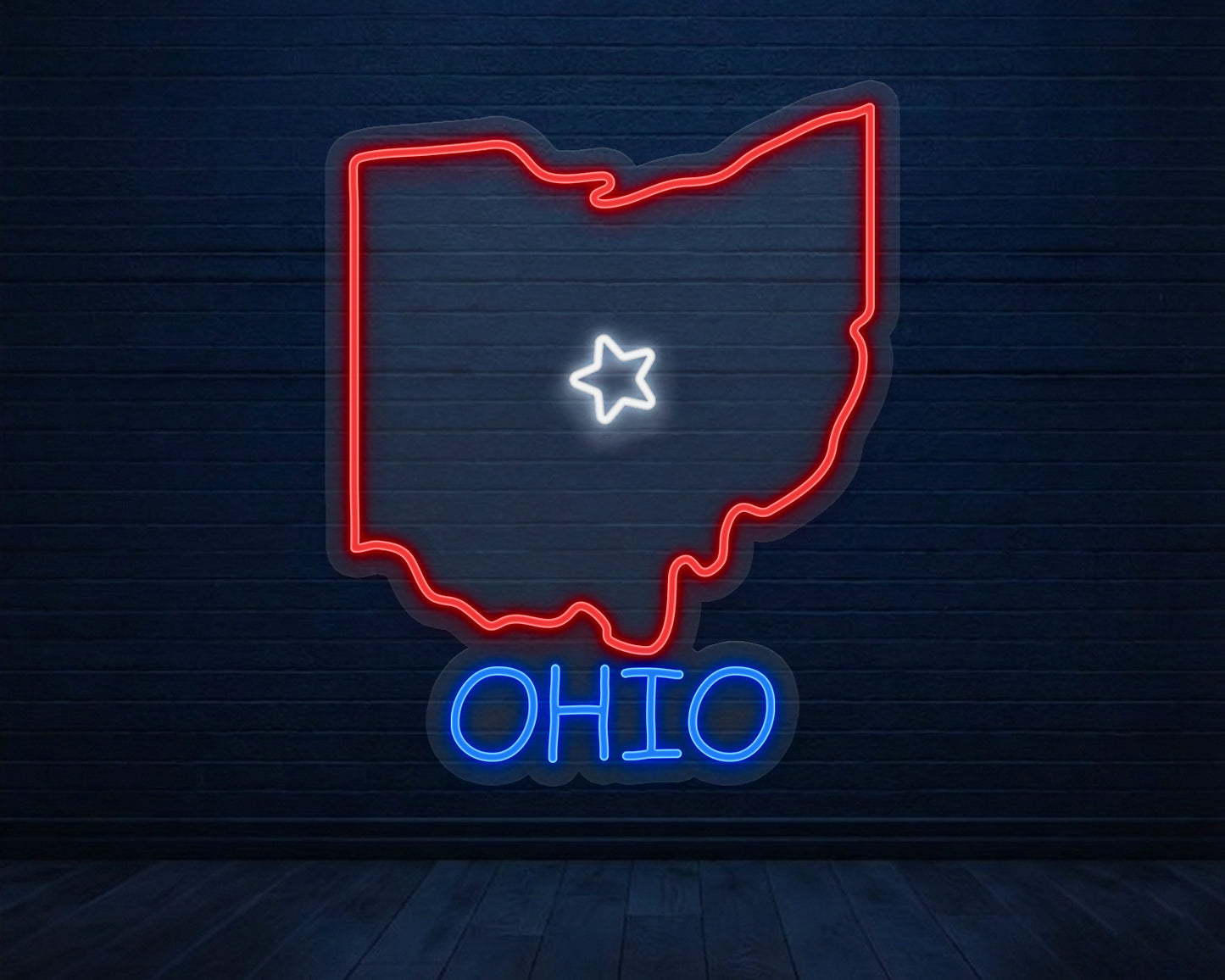 Ohio Map Neon Sign