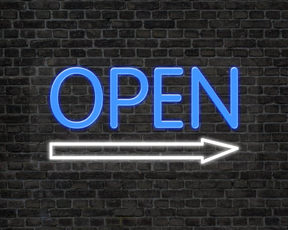 Open Arrow Neon Sign